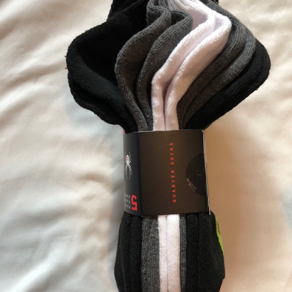 Spyder Quarter Socks 5 Pairs Size 6-12 - Picture 5 of 5